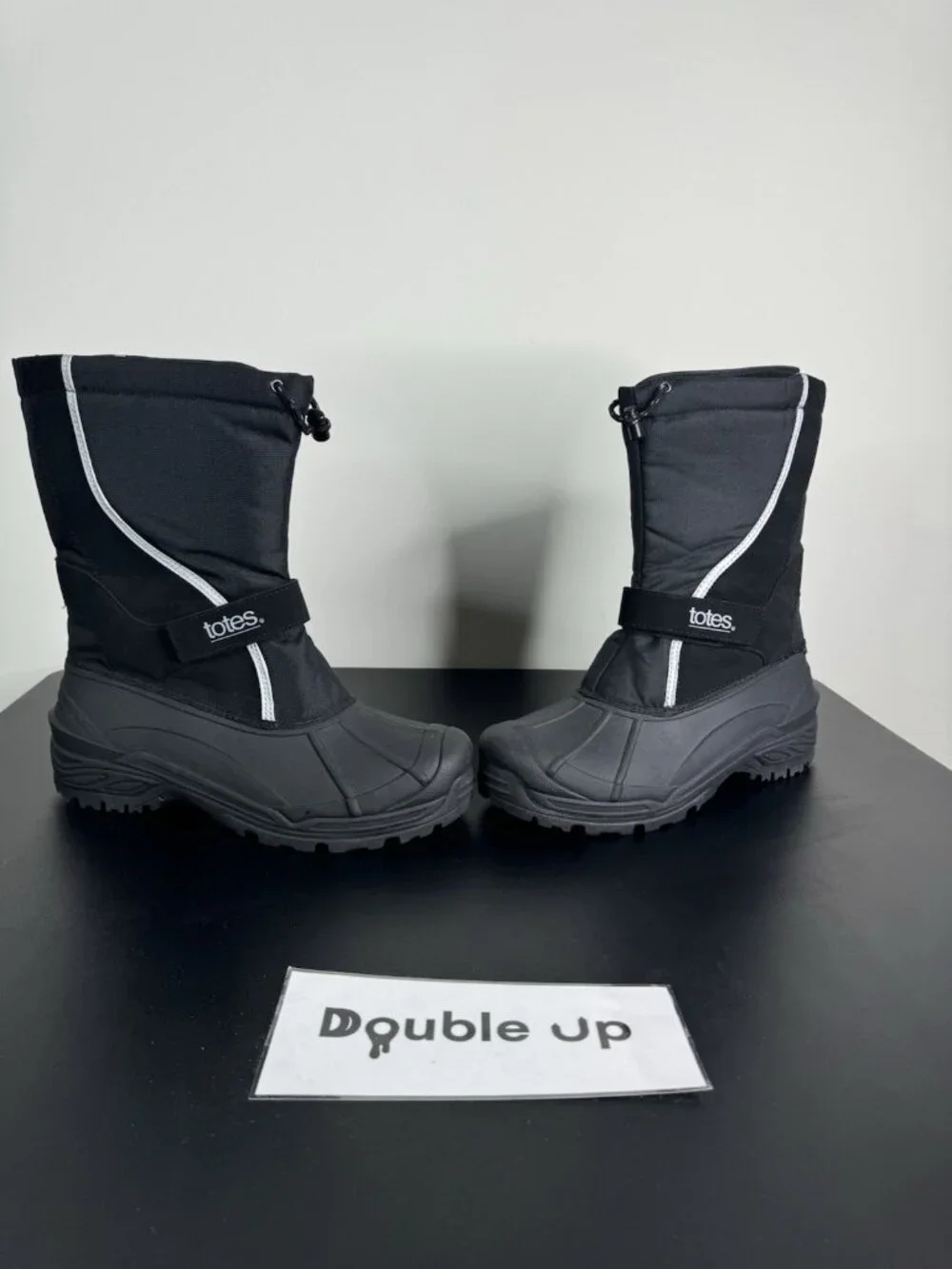 Totes Will Waterproof Snow Winter Boots Black Thermolite Lining Men Size 13